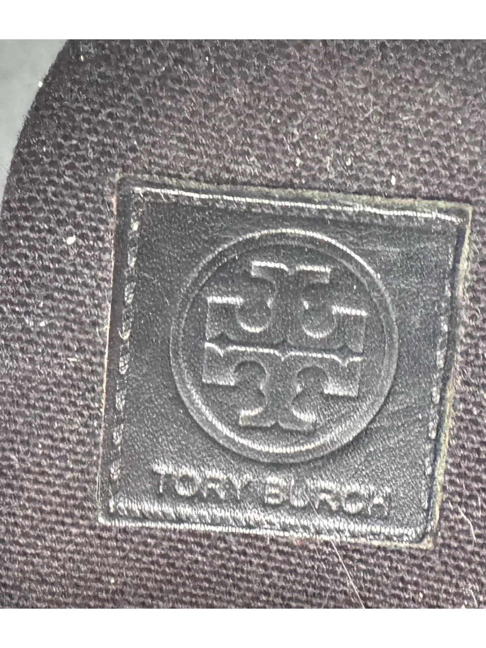 Tory Burch Black Canvas Espadrille Wedge Sandals. Size 6